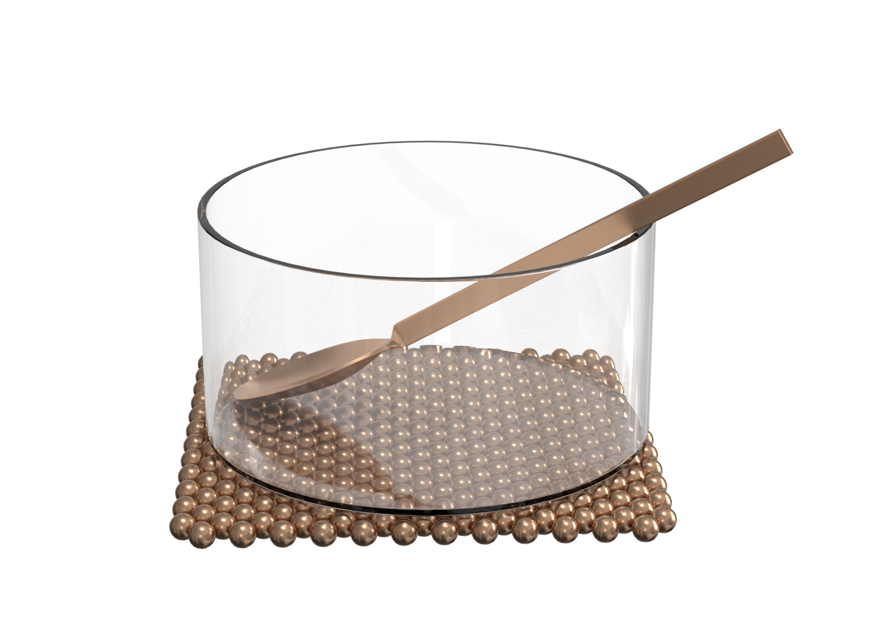 Glass Bowl With Coaster And Spoon catalog preview
