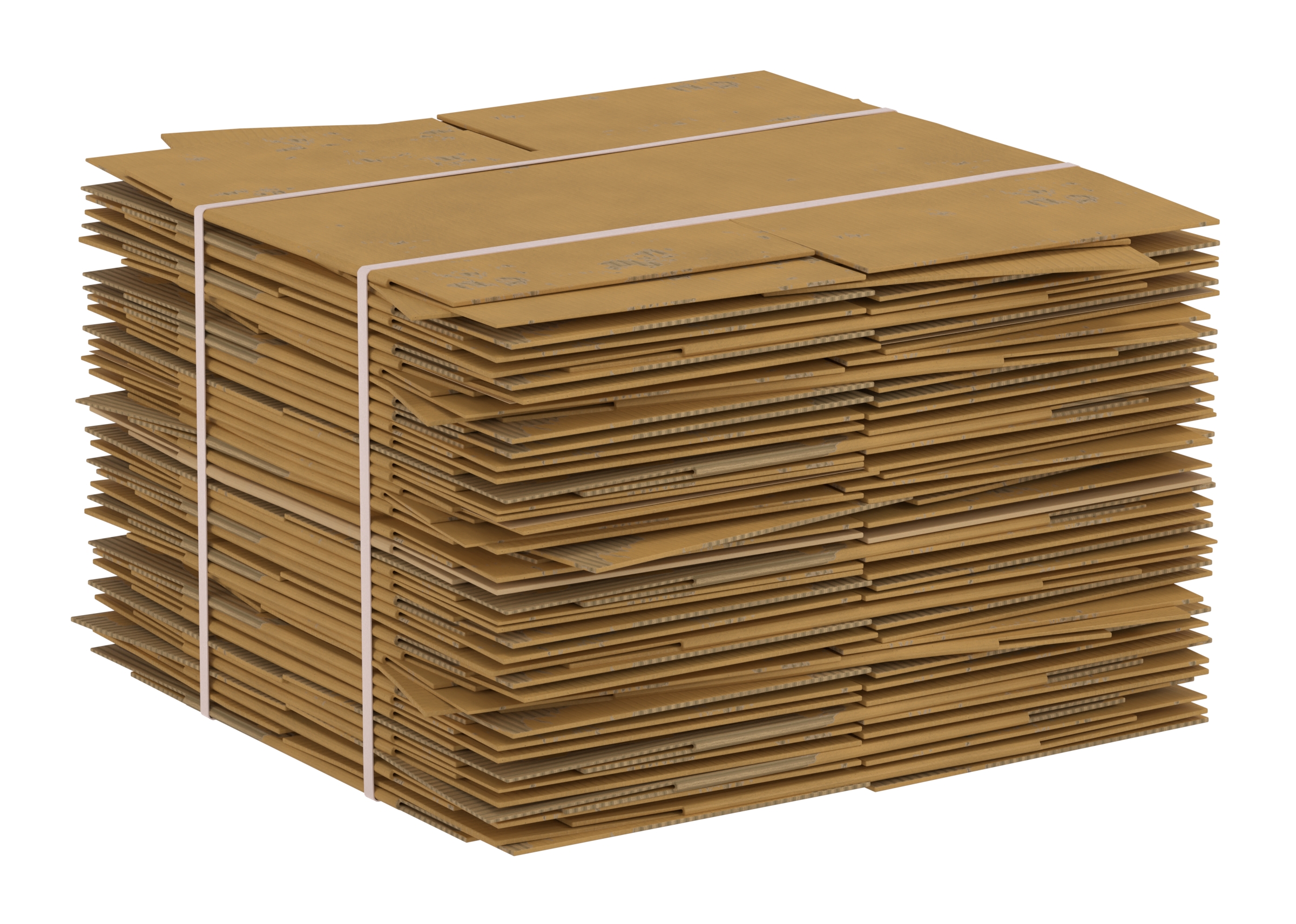 Flattened Cardboard Stack 4 Feet X 4 Feet - SimReady 3D model for robotics simulation