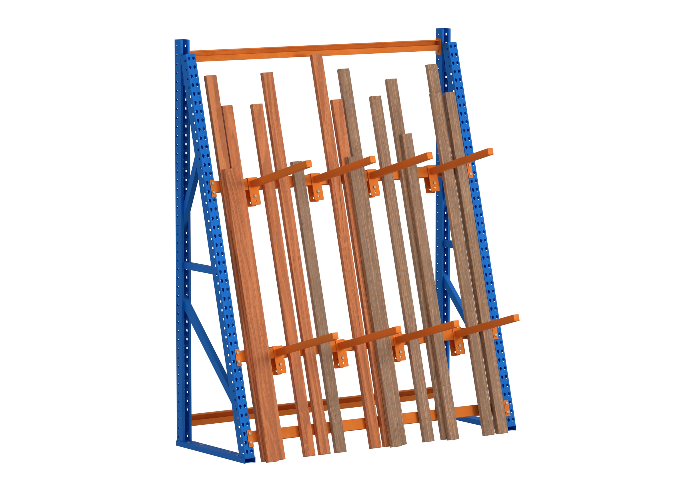 A Frame Vertical Storage Rack 2 - SimReady 3D model for robotics simulation