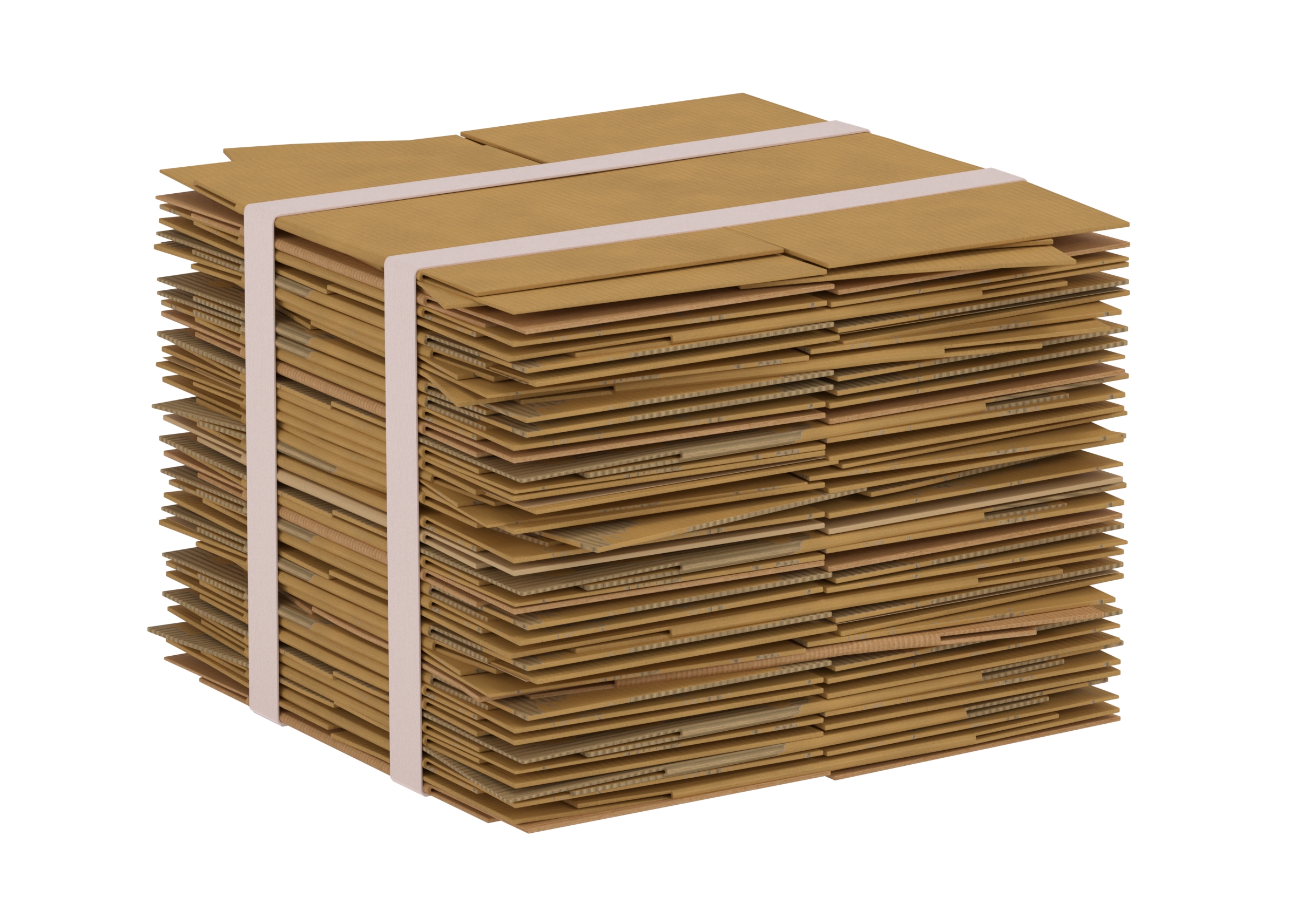 Flattened Cardboard Stack 1 Feet X 1 Feet - SimReady 3D model for robotics simulation