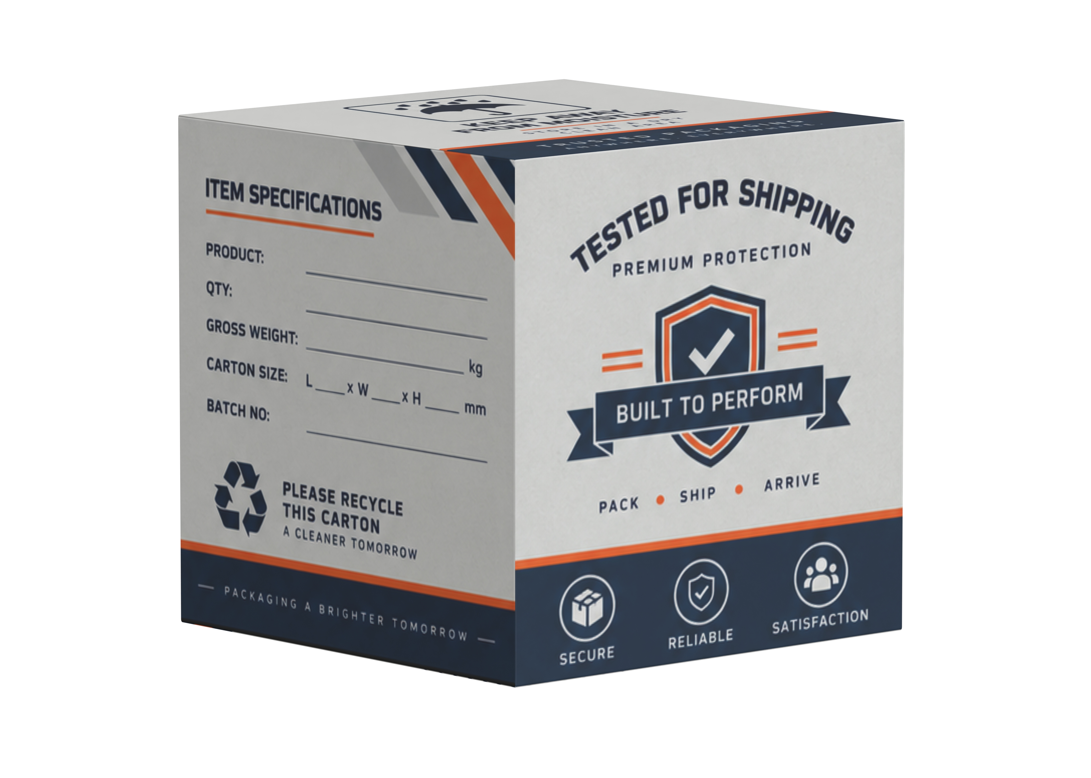 Parcel Box 1 Feet X 1 Feet - SimReady 3D model for robotics simulation