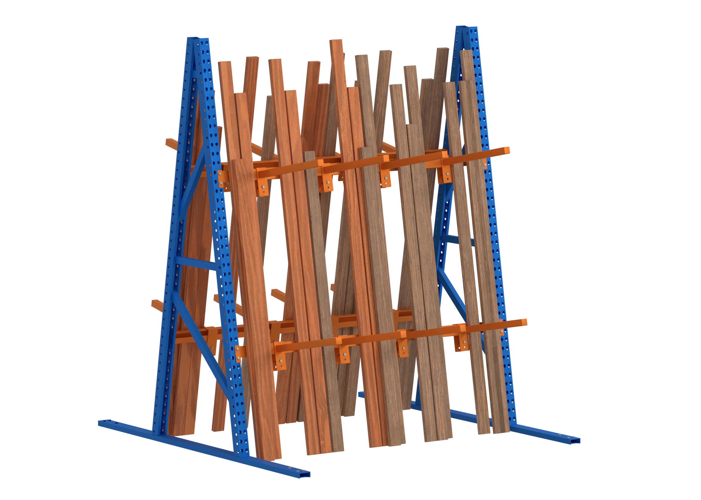 A Frame Vertical Storage Rack - SimReady 3D model for robotics simulation